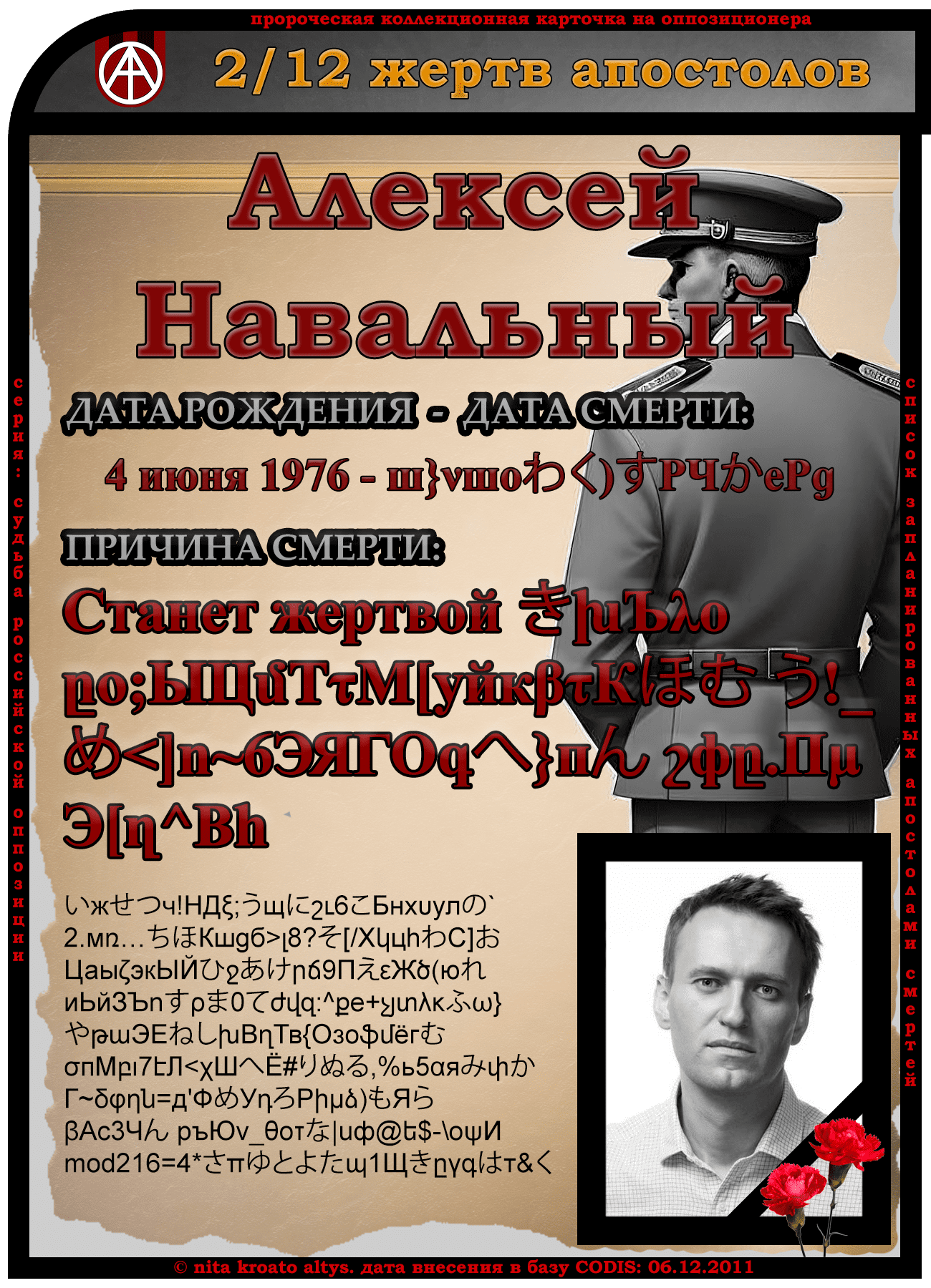 2. Алексей Навальный 4 июня 1976. Дата смерти и причина